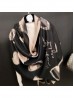Super Soft Reversible Cashmere Feeling Heart Design Scarf